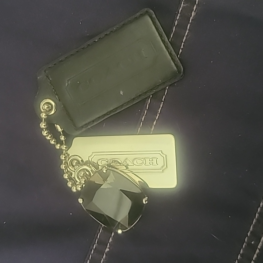 Coach key fob bag tag